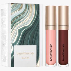 bareMinerals Full Size Lip Gloss-Balm Duo | Gleam On | NEW | LIMITED HOLIDAY